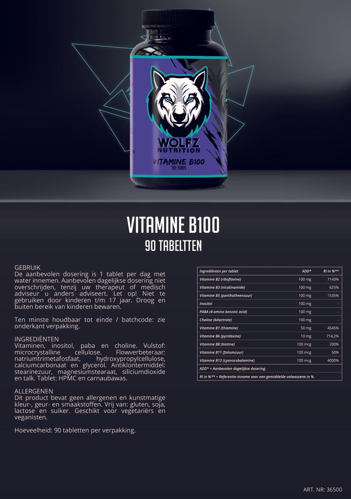 Vitamine B100 - 90 Capsules