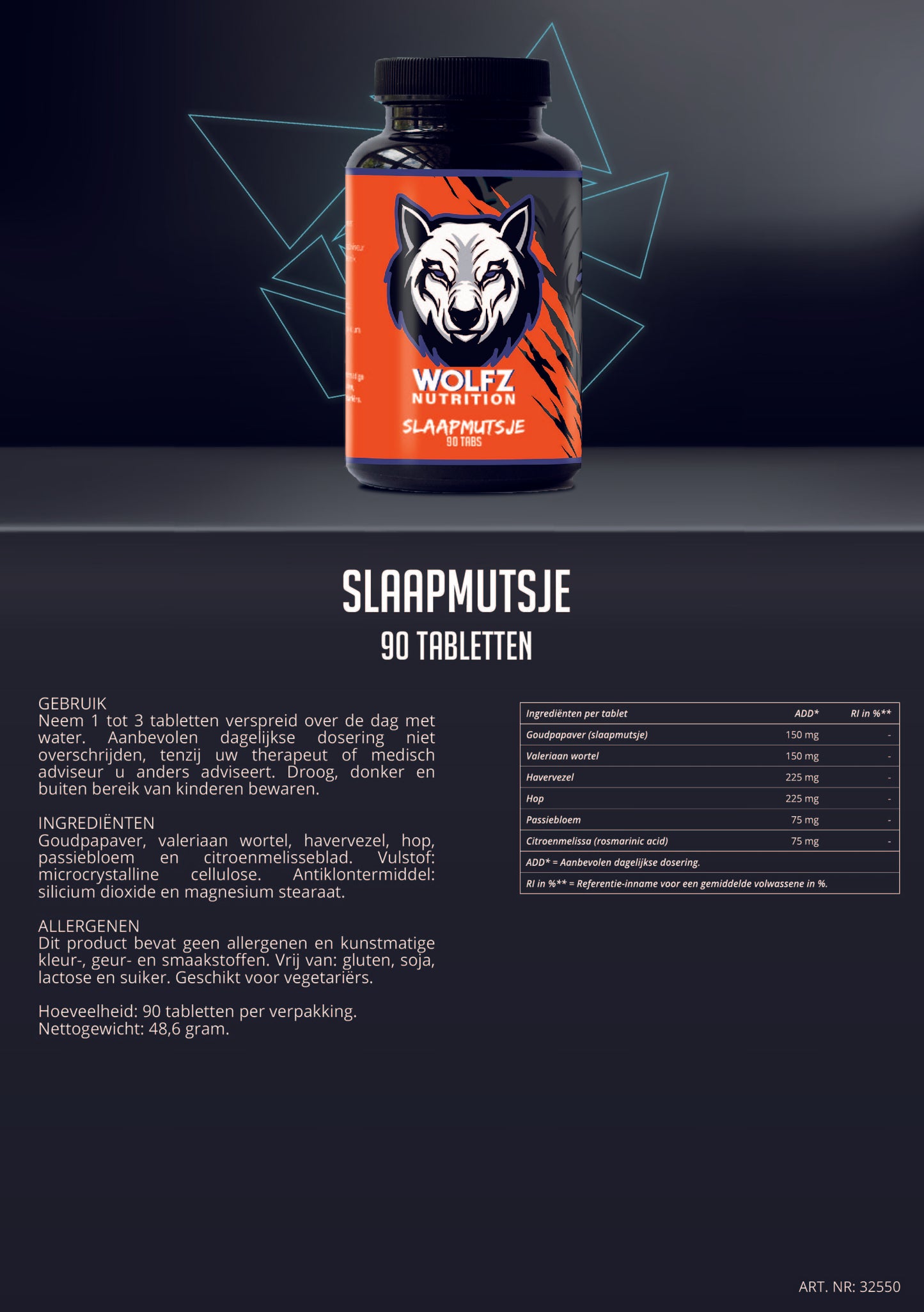 Slaap Mutsje - 90 Tabletten