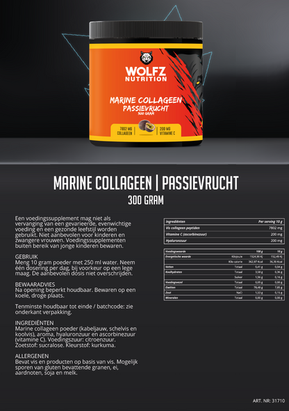Marine Collageen Passievrucht - 300 Gram