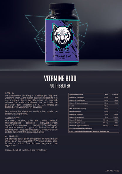 Vitamine B100 - 90 Capsules