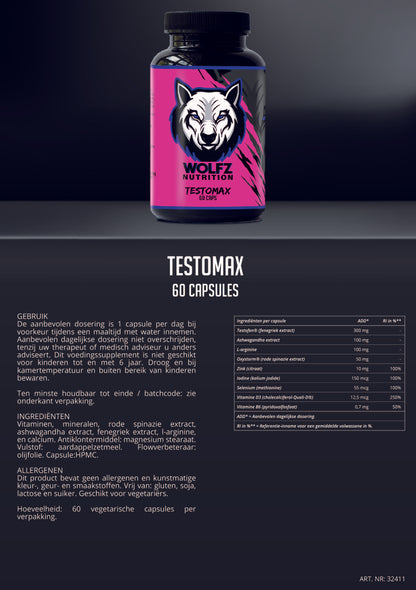 Testo Max - 60 Capsules