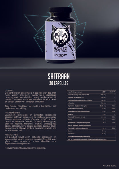 Saffraan - 30 Capsules