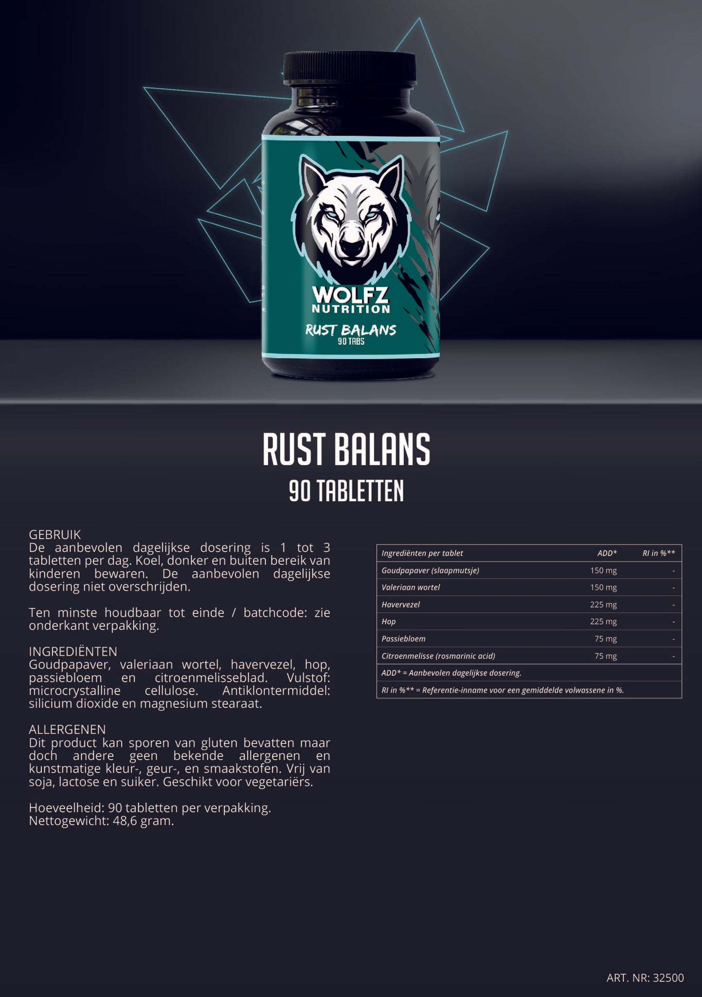 Rust Balans - 90 Tabletten