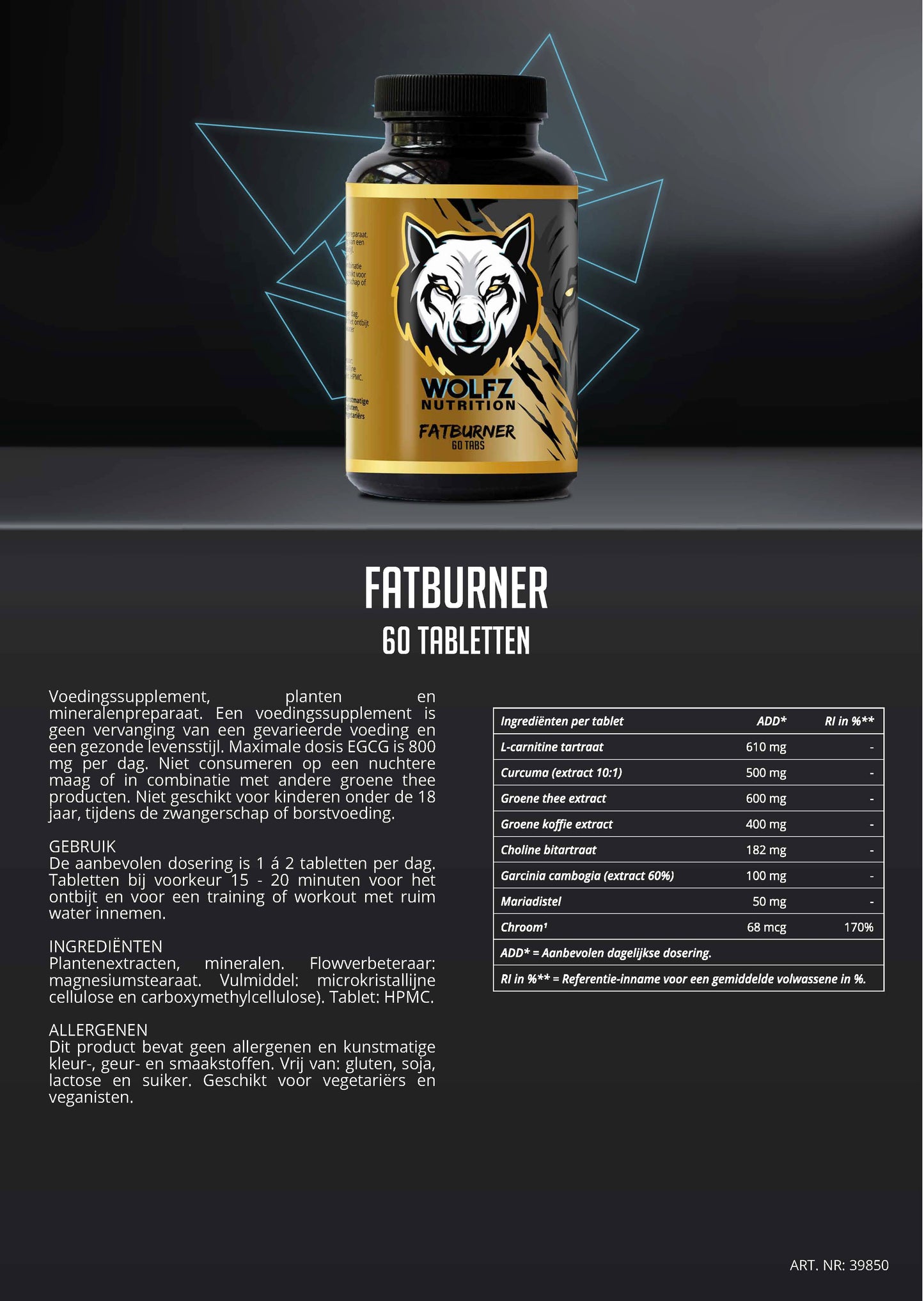 Fatburner - 60 Tabletten