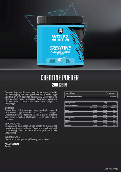 Creatine Monohydraat - 200 Gram