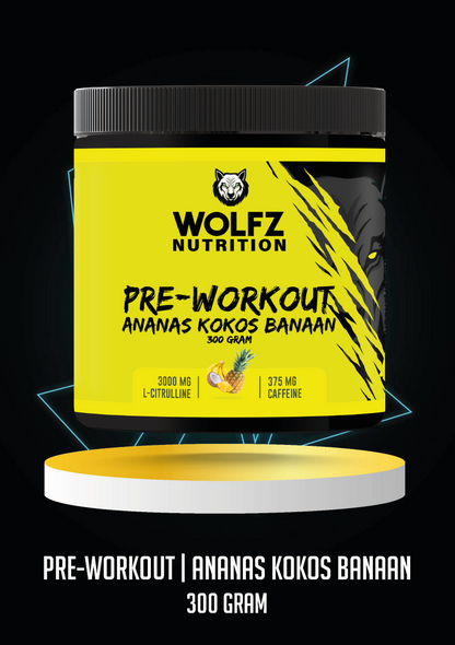 Pre-workout Ananas, Kokos & Banaan - 300 gram