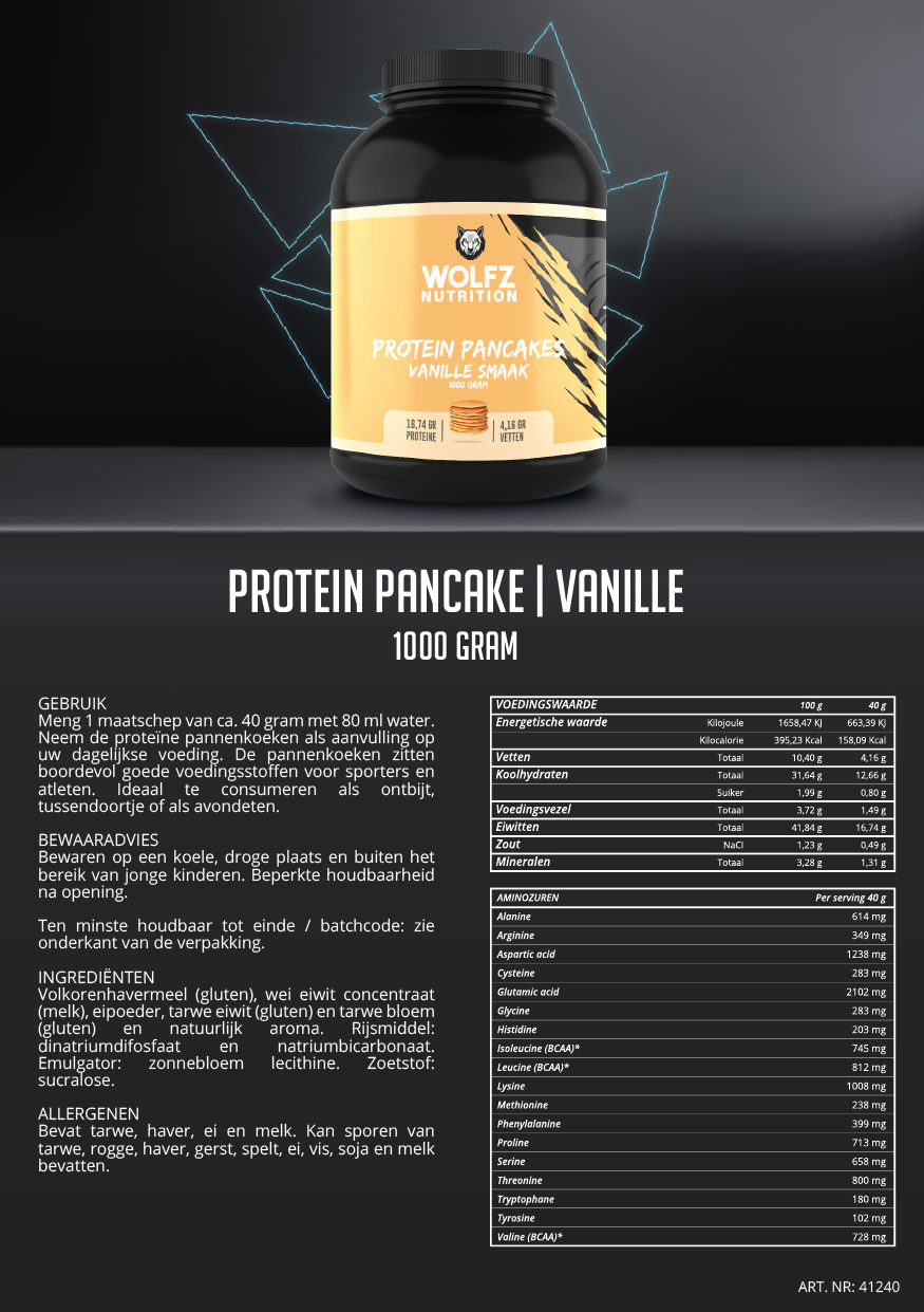 Protein Pancake - Vanille - 1000 Gram