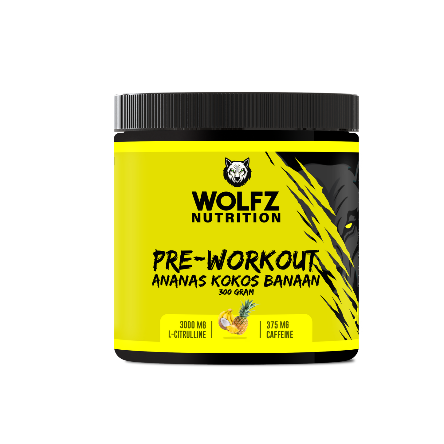 Pre-workout Ananas, Kokos & Banaan - 300 gram