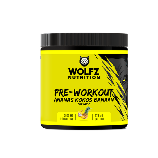 Pre-workout Ananas, Kokos & Banaan - 300 gram